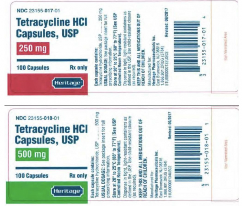 Tetracycline Product Label Photos | Magellan Rx Management
